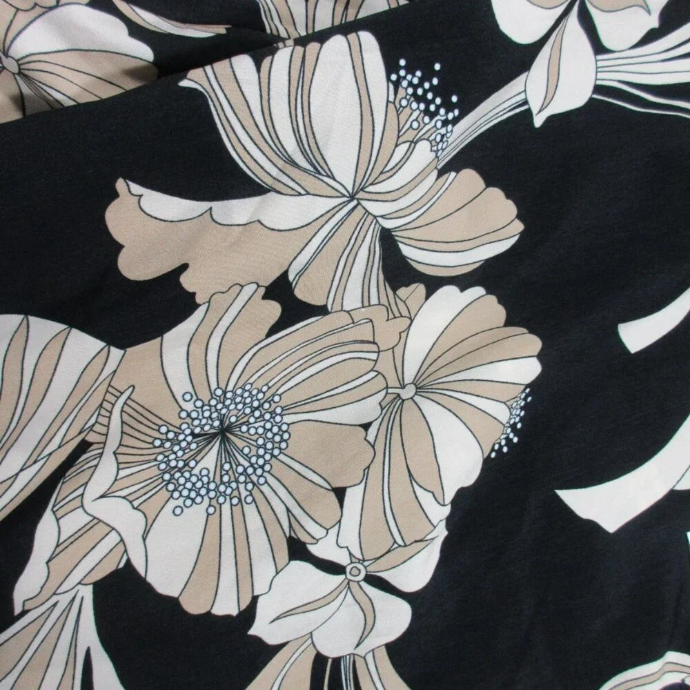Soft Surroundings womens black beige Yara wide leg Hawaiian pants 1Xx30 NWT - Picture 3 of 11